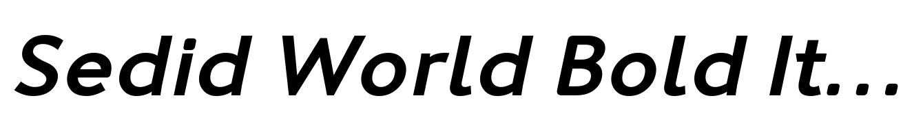 Sedid World Bold Italic Exp